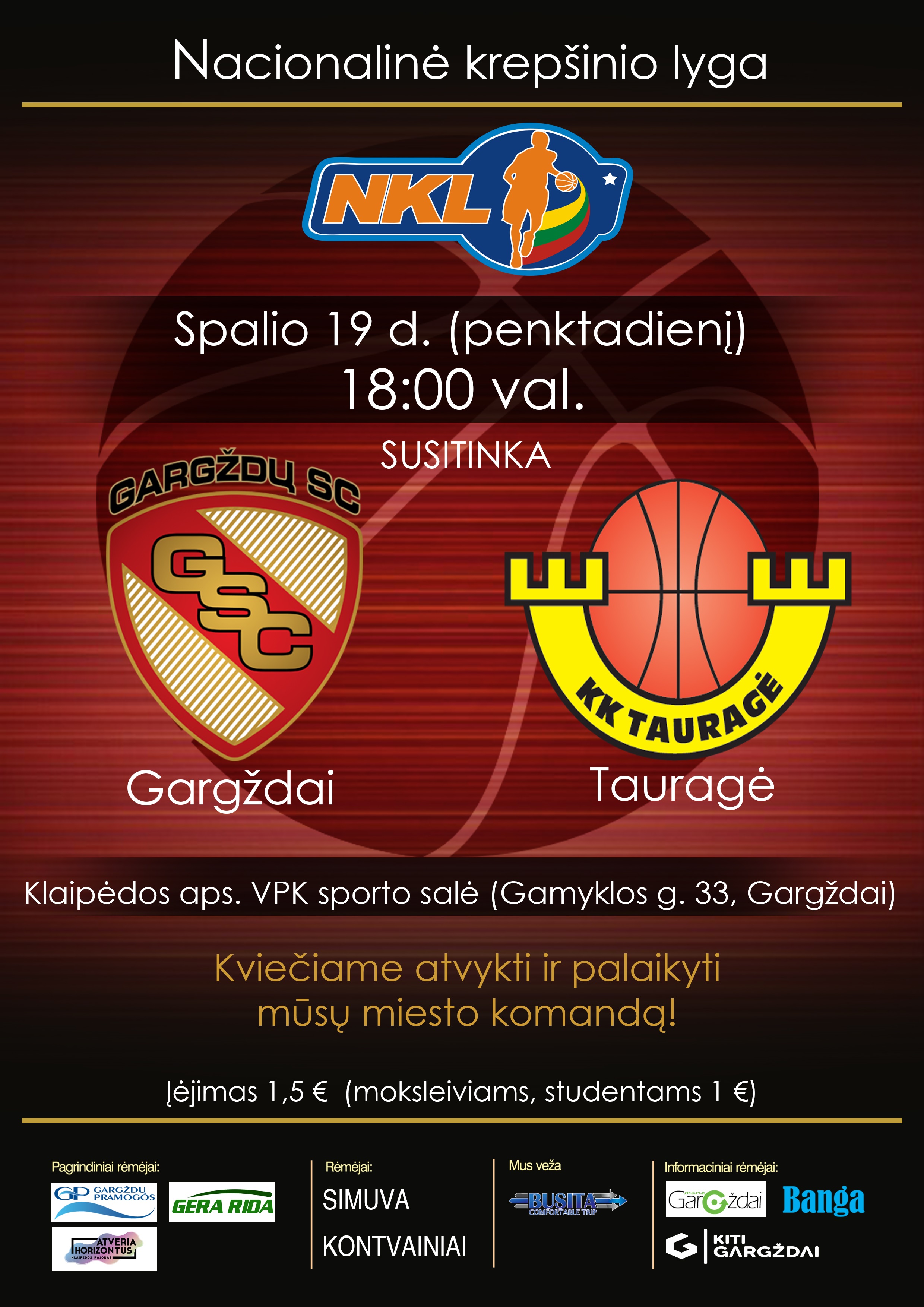 „Gargždų SC“ vs „KK Tauragė“