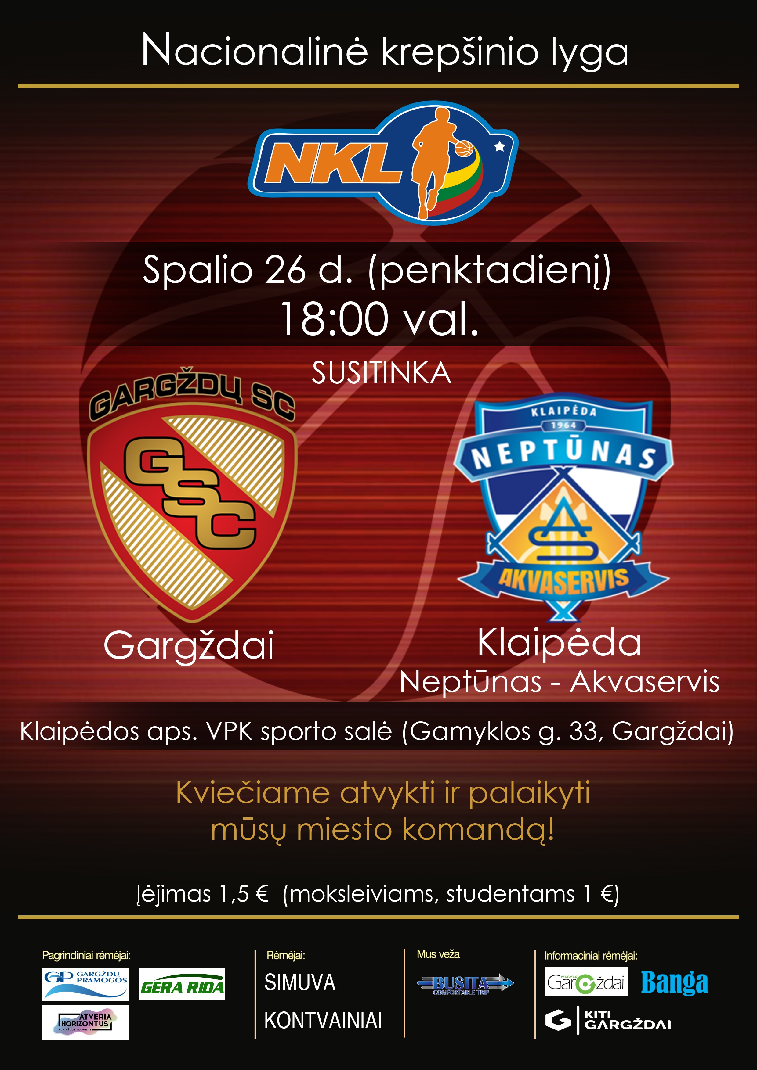 Gargždų SC vs Klaipėdos „Neptūnas – Akvaservis“