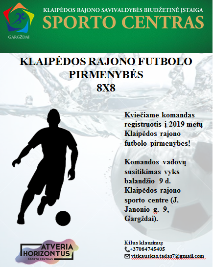 Kviečiame registruotis į Klaipėdos rajono futbolo pirmenybes