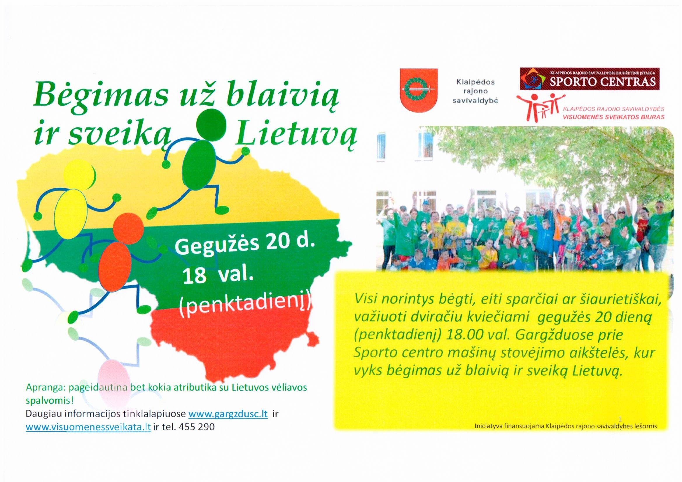 Bėk už blaivią ir sveiką Lietuvą!