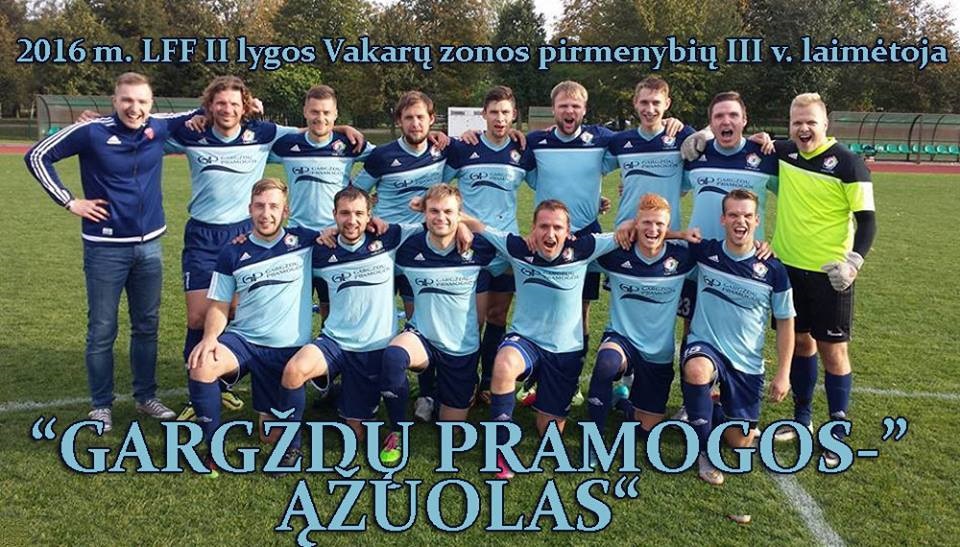 „Gargždų pramogos-Ąžuolas“ – II lygos vakarų zonos trečios vietos laimėtojai