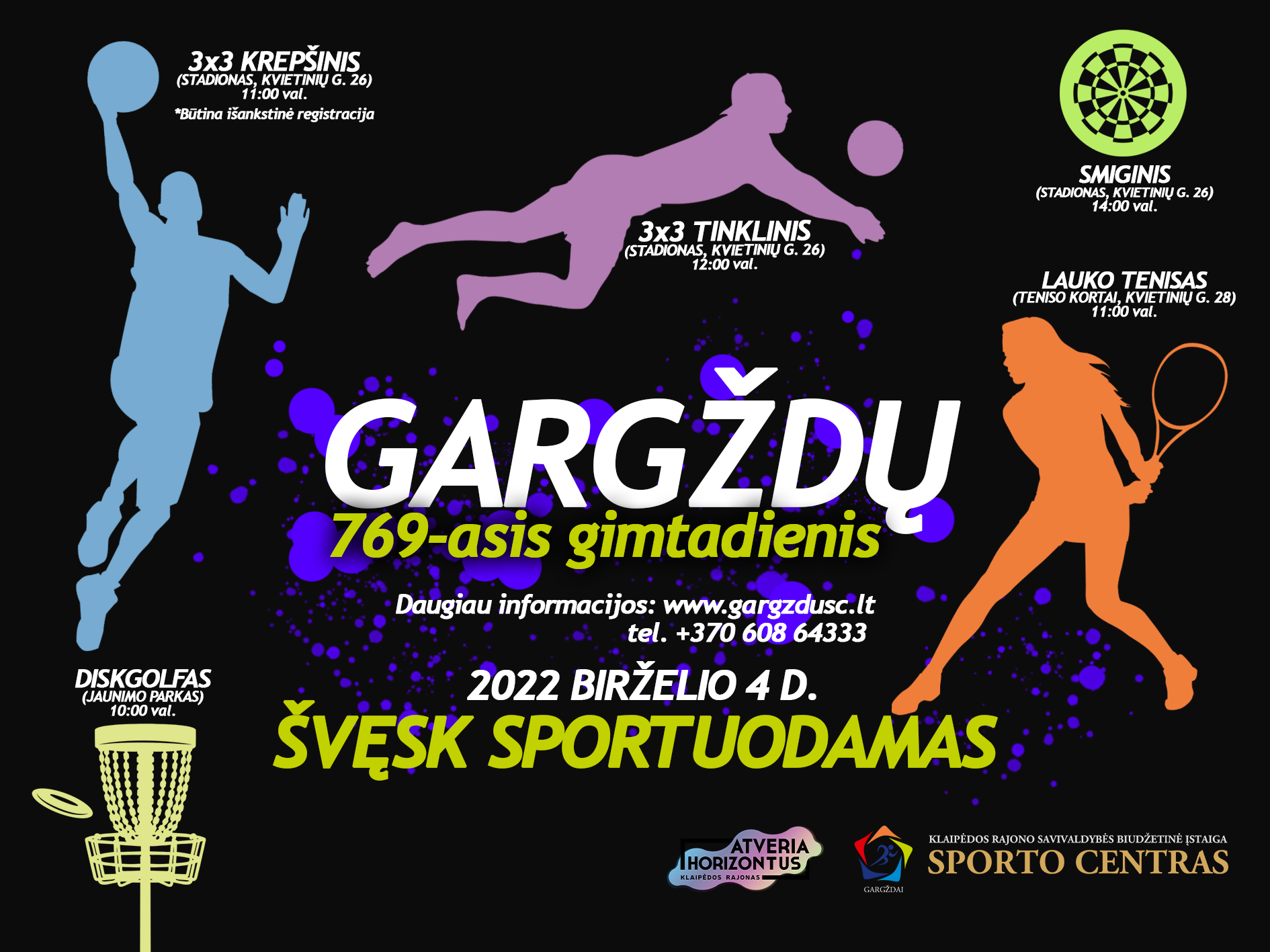 Gargždų miesto gimtadienio sporto varžybų programa