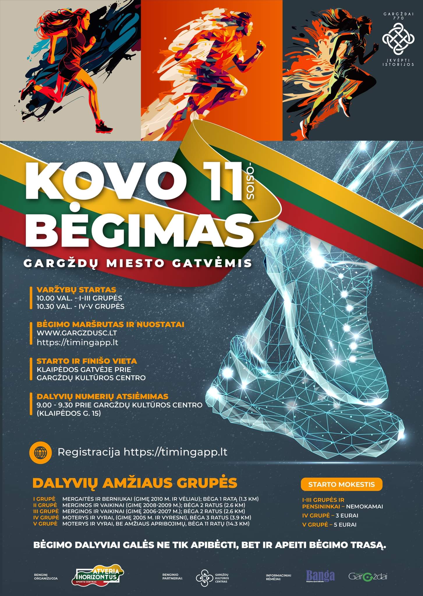 Kovo 11-osios bėgimas Gargžduose